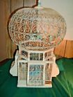 Vintage  French Signed Samouda = Tunisa   Bird Cage W/ Birds=All Accesseries