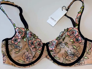 MARIE JO FLORAL EMBROIDERED FULL CUP RAIA BRA, 32D IN AUTUMN LEAF 0102640 - Picture 1 of 2