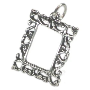Cornice portafoto charm in argento sterling .925 x 1 ciondoli per cornici! - Foto 1 di 5