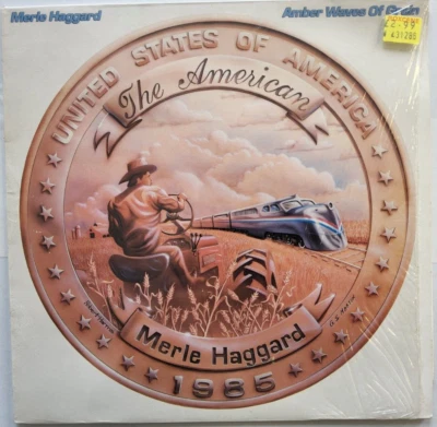 Merle Haggard – Amber Waves Of Grain 1985 LP Album vinyl record Near Mint copy - Image 1 of 2