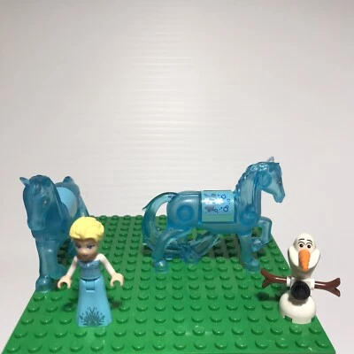 LEGO Disney Frozen Elsa Horse Minifigure Horse Translucent Light Blue Pony 330B9 - Image 1 of 4