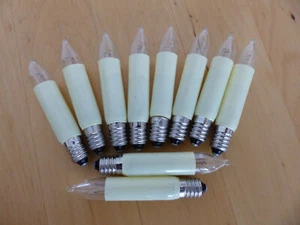 10x 23V 3W E10 Schaft-Glühlampen NEU!! Glühbirnen für Lichterketten Schwibbogen - Bild 1 von 2