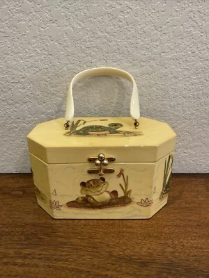 Vintage Annie Laurie Originals Palm Beach Handbag 3D Frog And Turtle - Image 1 of 4