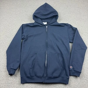 Champion Jacket Youth Extra Large Blue Full Zip Hooded Fleece Boys ECO Authentic - Picture 1 of 12