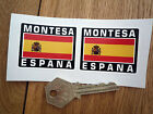 MONTESA ESPANA Spanish Flag Style Stickers 50mm Pair Spain Motorcycle Helmet
