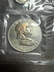 1963 Toned US Mint Proof Set 5 Coins 90% Silver Original Envelope-621766 Choice - Picture 1 of 12