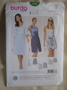 Burda 6768 Smart Wrap A-Line Skirt Sewing Pattern size 10-20 - NEW - Picture 1 of 2