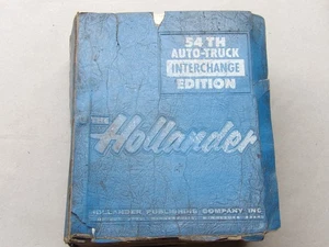 54TH THE HOLLANDER AUTO CAR TRUCK INTERCHANGE EDITION MANUAL 1988 IDENTIFICATION - Picture 1 of 10