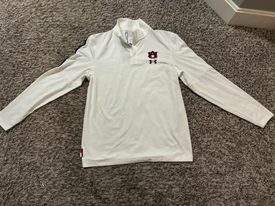 NUEVO CON ETIQUETAS - Pullover Under Armour Auburn Tigers Playoff 1/4 Cremallera Para Hombre - Mediano Foto 1 de 4