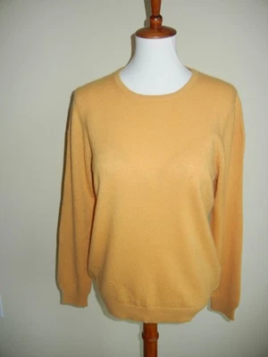 Suéter Charter Club 100 % cachemir cuello redondo oro amarillo talla XL para mujer Foto 1 de 4