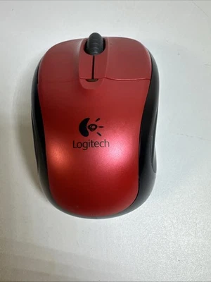 Logitech M305 Wireless Optical Mouse w/ Nano Receiver Red. Clean, Lightly Used - Image 1 of 4