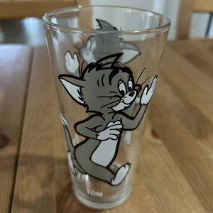 1975 Vintage Tom Cat Pepsi Collector Glass Hanna Barbera MGM Tom & Jerry 6” x 3” - Picture 1 of 6