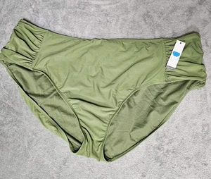 Green Bathing Suit Bikini Bottoms Womens Size 3x 24W-26W Mid Rise - Picture 1 of 5