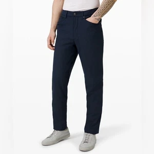 Pantalone Lululemon ABC slim fit 5 tasche taglia 35 Warpstreme uomo - Foto 1 di 8