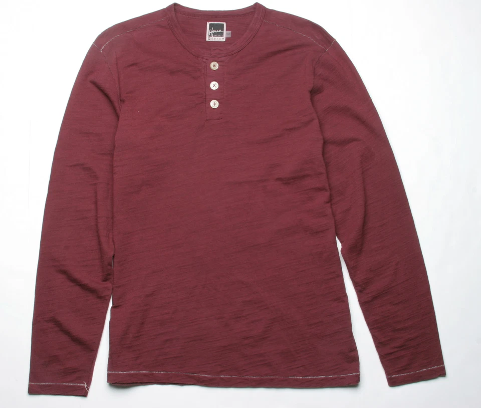 Haus of Howe Ya Mine Manga Larga Henley Tejido (M) Puerto N8K13HT Foto 1 de 1