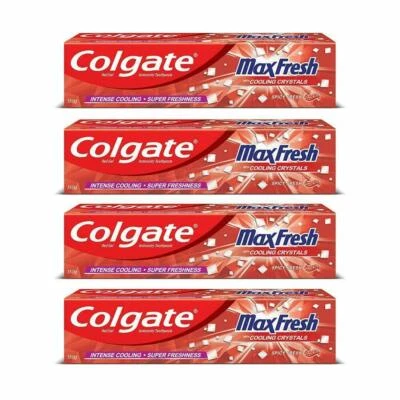 (Pack of 4 ) Colgate Maxfresh Spicy Fresh Red Gel Toothpaste 150 gm - Image 1 of 4