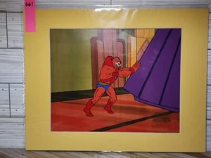 Vintage He-Man Masters Of The Universe Animazione Originale Cel Matted 661 BEAST MAN - Foto 1 di 3