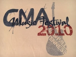2010 CMA COUNTRY MUSIC FESTIVAL t shirt-NASHVILLE-official CHEVY promo-NEW-(XL) - Picture 1 of 3