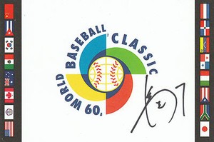 YASUYUKI KATAOKA SIGNED AUTO'D INDEX WBC CARD 4X6 YOMIURI GIANTS SEIBU LIONS NPB