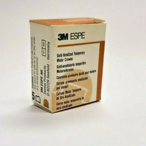 3M ESPE Dental Crowns GOLD Anodized Temp. Aluminum Molar (5 crowns/Box) ASSORTED - Picture 1 of 6