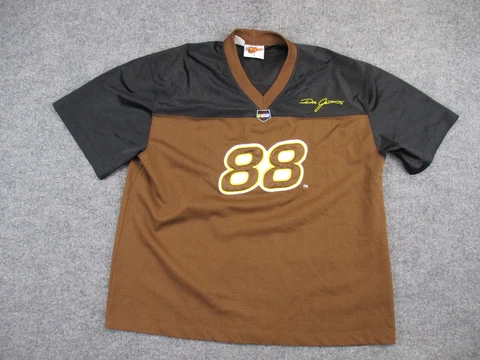 NASCAR Dale Jarrett Jersey Adult M Brown Short Sleeve #88 Football Style Cover