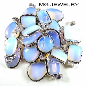 Bulk Sale !! 500 PCs Opalite Pendants Lot Gemstone 925 Sterling Silver Plated - Picture 1 of 2