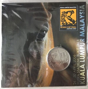 MALAYSIA 2006 Coin card World Cup Horse FEI jumping medallion - Picture 1 of 4
