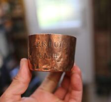 Antique Hammered Copper G.P.R hotel BATH Jug / cup 