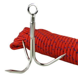 Flying Claw Survival Grappling Steel Hook Rock Climbing Claw Outdoor Cara-'h - Picture 1 of 8