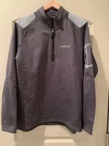 Solaris Pullover Jacket Mens Black 1/4 Quarter Zip Soft Polyester Zip Pockets XL - Picture 1 of 4