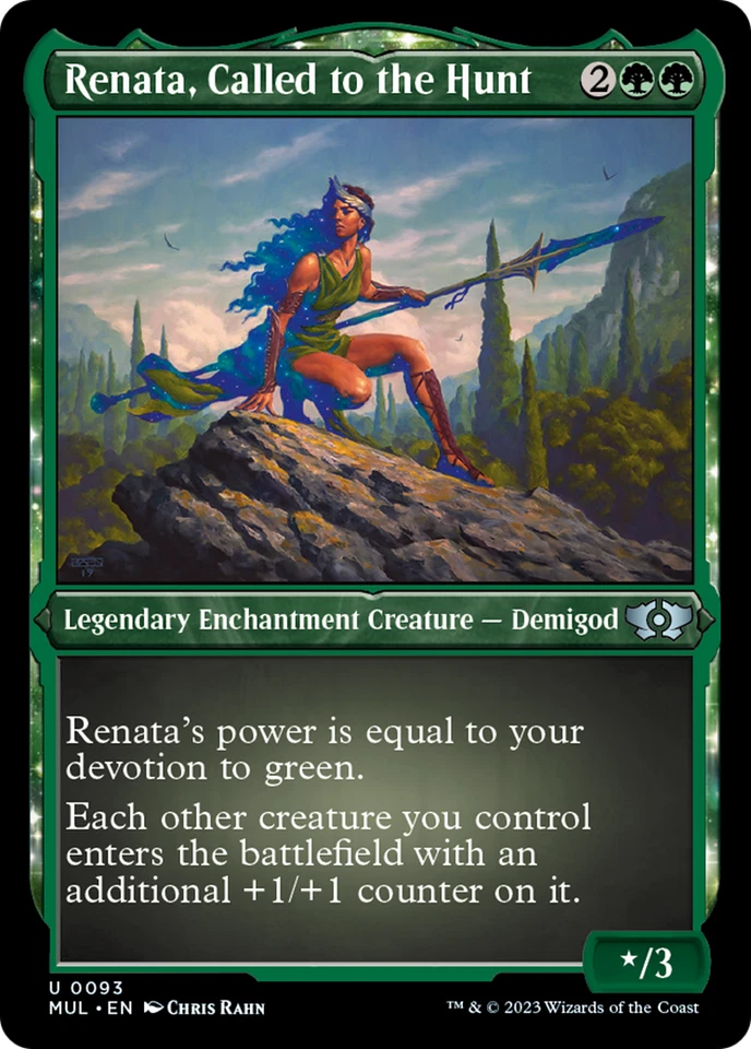Etched FOIL RENATA, CALLED TO THE HUNT mtg NM-M Multiverse Legends Unc - Image 1 of 1