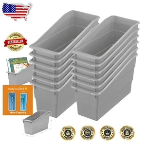 Versatile 12-Pack Folder and Binder Holders in 22 Fun Colors - Durable Plastic - Picture 1 of 12
