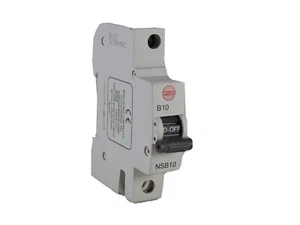 Wylex MCB 10 Amp Single Pole Breaker Type B 10A black Dolly NSB10 - Picture 1 of 2