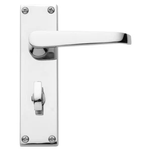 Howdens Bertelli Victorian Scroll Lever Door Handles Polished Pair Polish Chrome - Picture 1 of 6