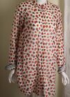 J.Crew Sz M Fine Cotton Vintage Rasperries Blackberries Blouse Tunic Shirt Top