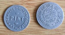 Co-op token - 1 x Darlington limited & 1x Goole ( 1 PINT)  ( 1-10 £3 P&P)