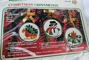 WonderArt Set - (3) Handarbeit SCHLITTEN SCHNEEMANN KERZE Weihnachtsschmuck #5528 - Bild 1 von 7