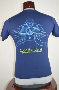 Intel Software T-Shirt Mens Blue Code Benders Develop To Higher Power S - Picture 1 of 10