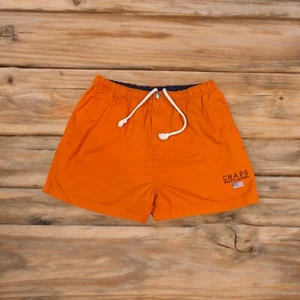 Polo Ralph Lauren Chaps Orange Shorts Mens Medium Elastic Waist Drawstring - Picture 1 of 4