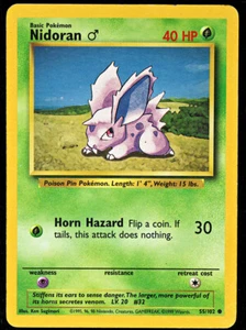 Pokemon TCG - Base Set - Nidoran - 55/102 - Common - Regular LP/NM - Picture 1 of 2