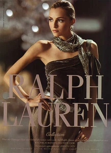 2009 Ralph Lauren Valentina Zelyaeva in velvet fashion 1-page MAGAZINE AD - Picture 1 of 1