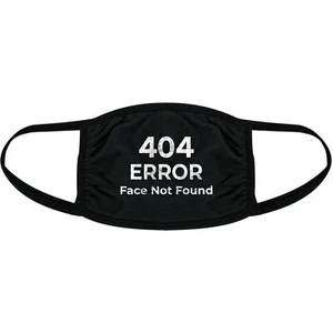 Máscara facial 404 error cara no encontrada divertida Internet humor nariz y boca cubierta - Imagen 1 de 7