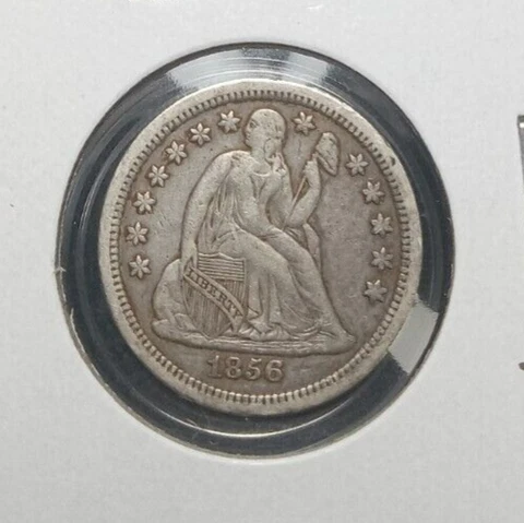 Nice Extra Fine XF 1856 SD Seated Liberty Silver 10C dime FREE SHIPPING! Cover