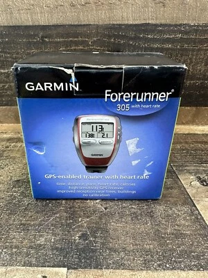 Garmin Forerunner 305 Red GPS Receiver Running Watch With Heart Rate Monitor - Image 1 of 4