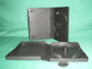 2 PCS 27MM BLACK 12-CD/DVD CASE, ONE STACKABLE HUB, D12BLK-1HUB FREE SHIPPING - Picture 1 of 1
