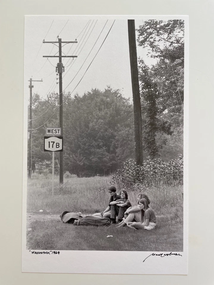 Fotografía de Woodstock firmada por el Barón Wolman 1969 Rolling Stone Rags Hippie Foto 1 de 1