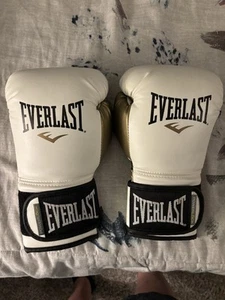 Everlast PowerLock “Choice of Champions” 12oz Boxing Sparring Gloves White/Gold - Picture 1 of 4