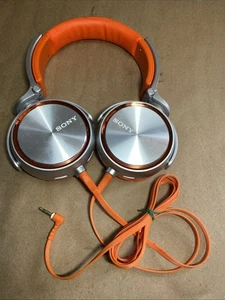 Sony MDR-XB610 EXTRA BASS 40mm Cuffie Driver Arancione Testate - Foto 1 di 21