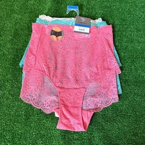 Secret Treasures 3 Pack All Over Laces Pink Boyshorts Panties Plus Size 3XL NEW - Picture 1 of 9