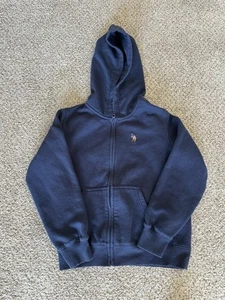 U.S. Polo Assn. Boys Long Sleeve Full-Zip Fleece Hoodie, Sizes L10/12 - Picture 1 of 12